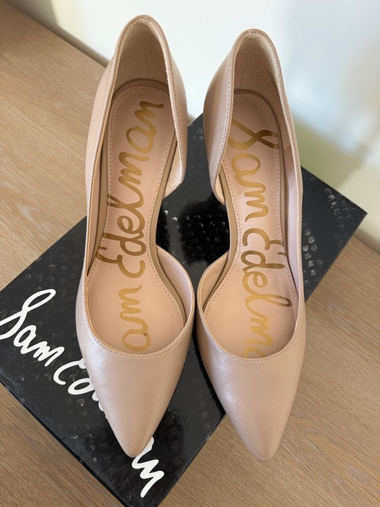 Sam Edelman Nude Pointed-Toe Stiletto Pumps - Picture 2 of 5